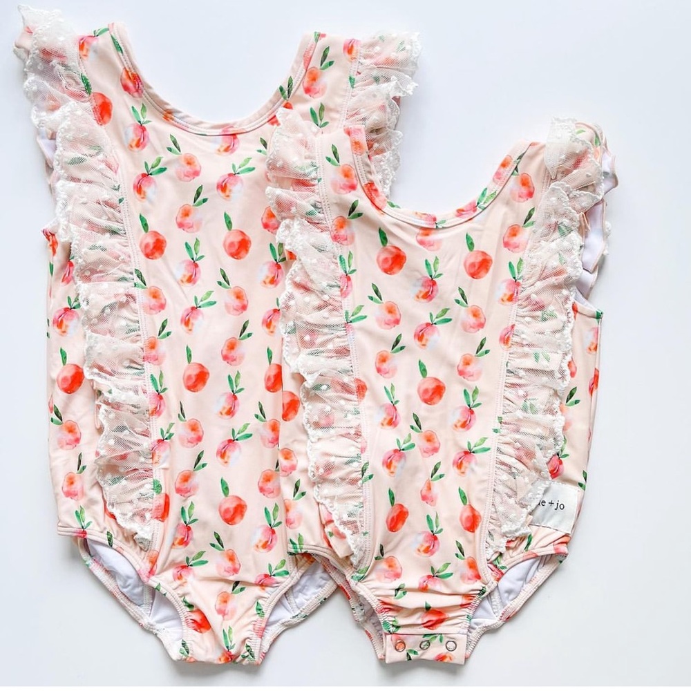 Jane + Jo Peaches Ruffle Swimsuit
